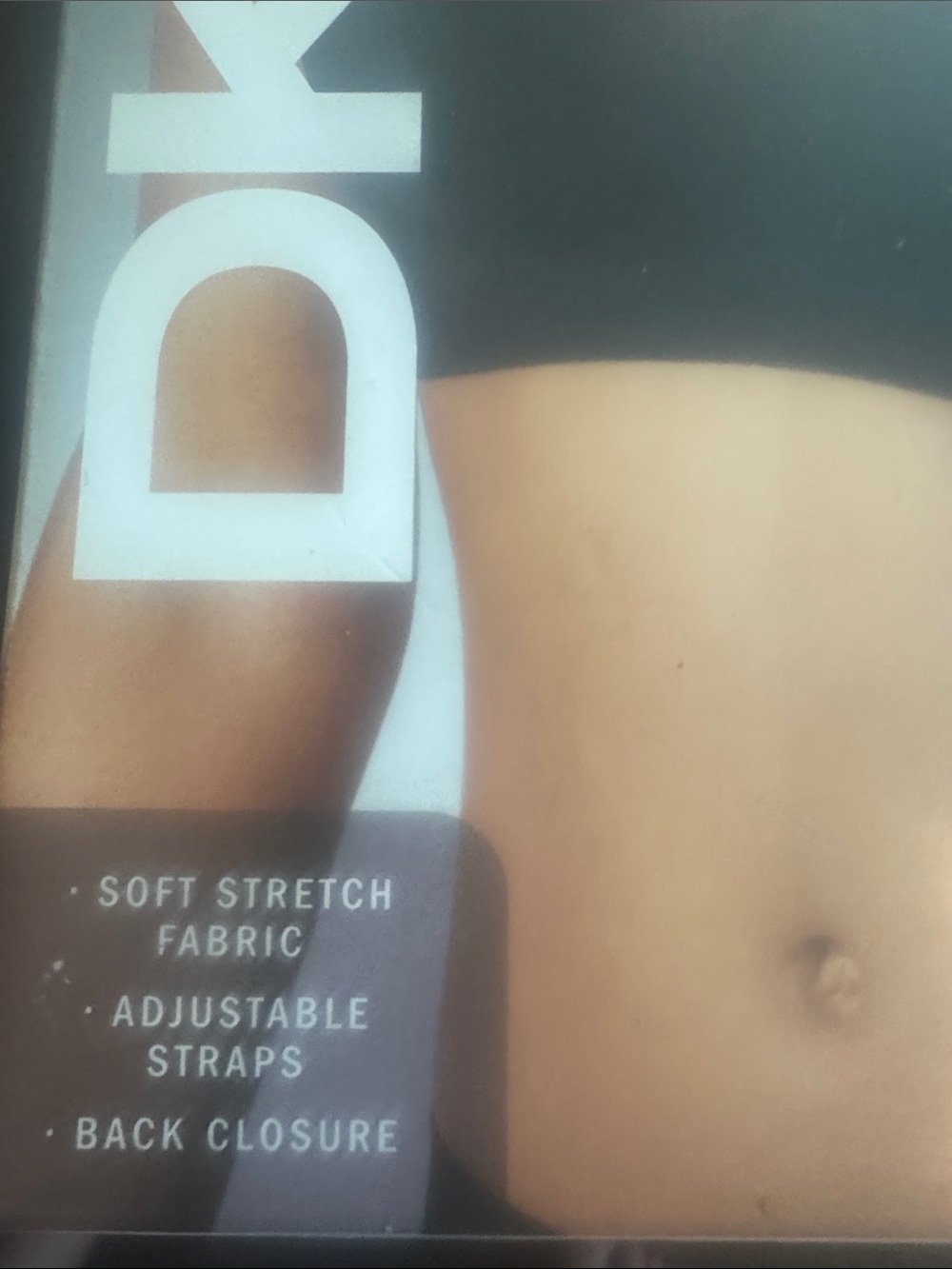 DKNY Seamless Bralette 2-Pack — Black & Cream size M - Picture 4 of 5